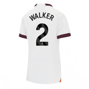 Manchester City Kyle Walker #2 Bortatröja Dam 2023-24 Kortärmad